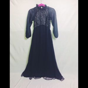 Vintage handmade formal black dress